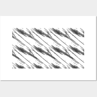 Dark gray oblique abstraction on white background Posters and Art